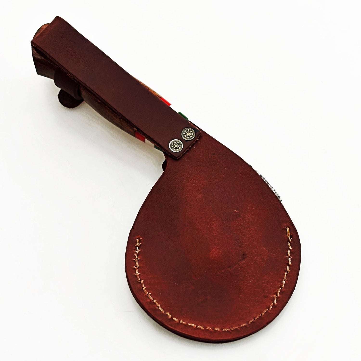 Damascus Steel Pizza Cutter with hardwood handle by Ruddock Bros El Paso Texas USA Ruddock Shirt Pizza cutter  unique pizza cutter custom pizza cutter artisan pizza cutter pizza ax pizza axe ulu
