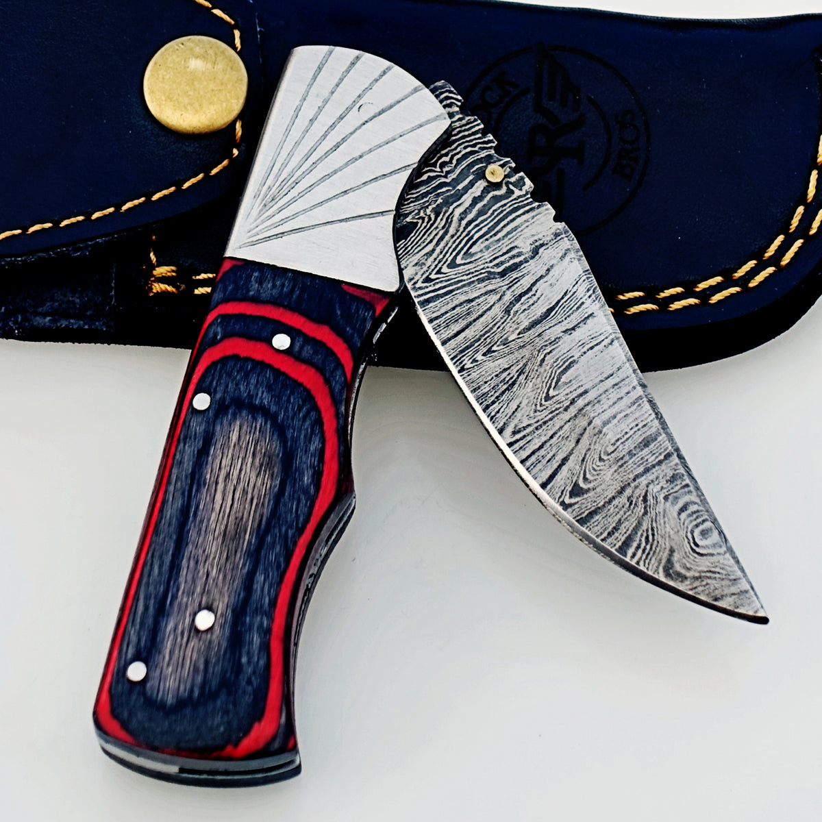 Knight Folding Knife Damascus – Premium Sharp EDC Pocket Blade