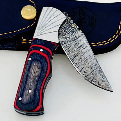 Knight Folding Knife Damascus – Premium Sharp EDC Pocket Blade