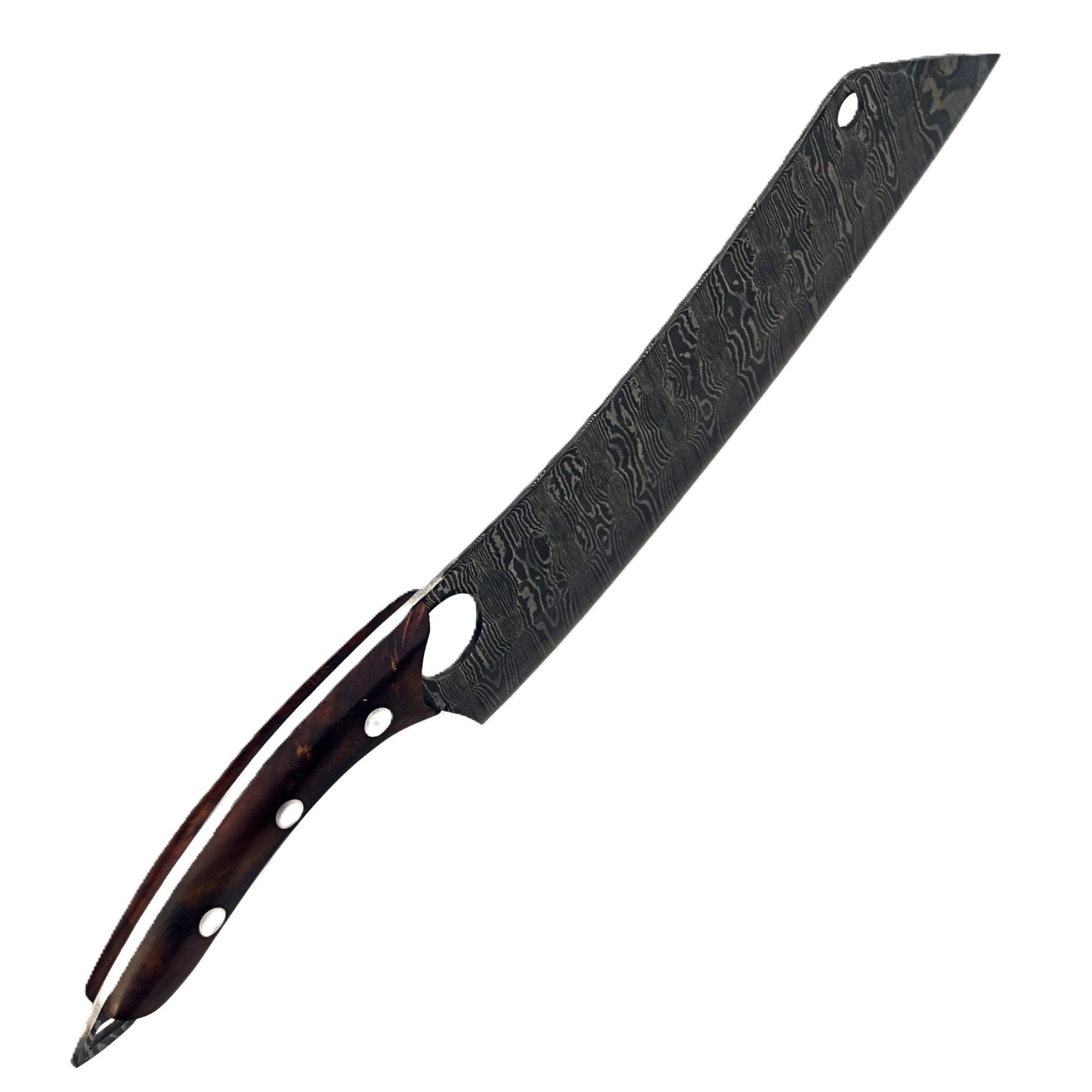 Rosewood Cleaver - Damascus Steel