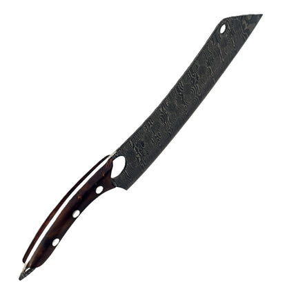 Rosewood Cleaver - Damascus Steel
