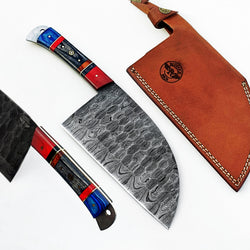 Regal Serbian Cleaver - Damascus Steel