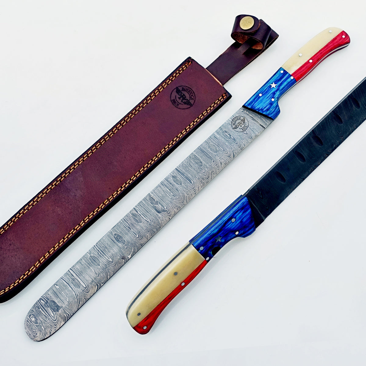 Lone Star Brisket Knife - Damascus Steel - 17" Overall Length