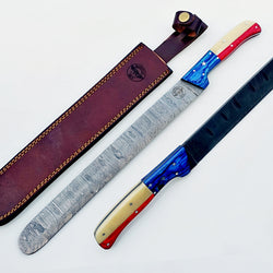 Lone Star Brisket Knife - Damascus Steel - 17" Overall Length