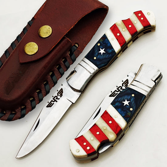 Americana Folding Knife -  Stainless Steel