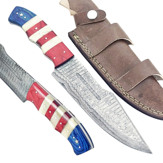 Patriot Large Fixed Blade - Damascus Steel