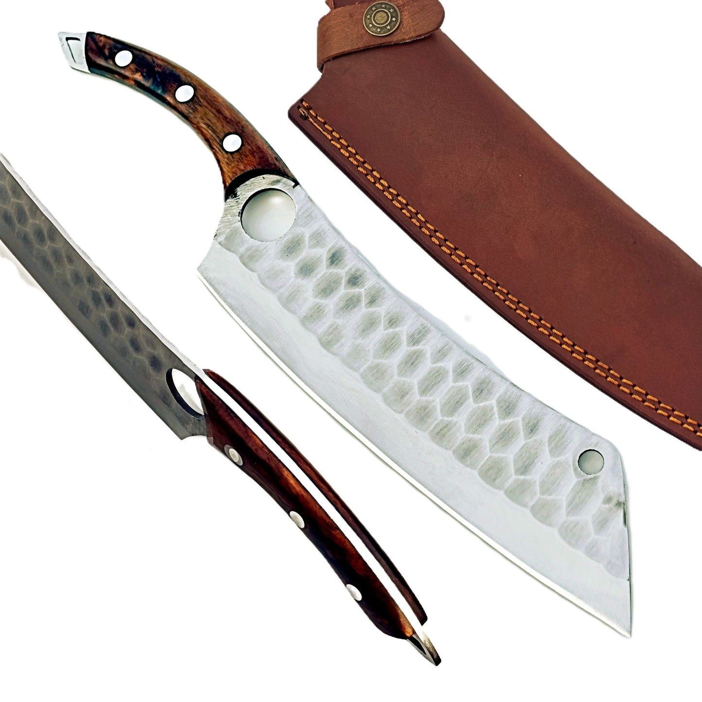 Rosewood Cleaver - Stainless Steel