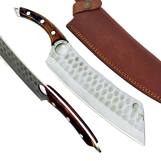 Rosewood Cleaver - Stainless Steel