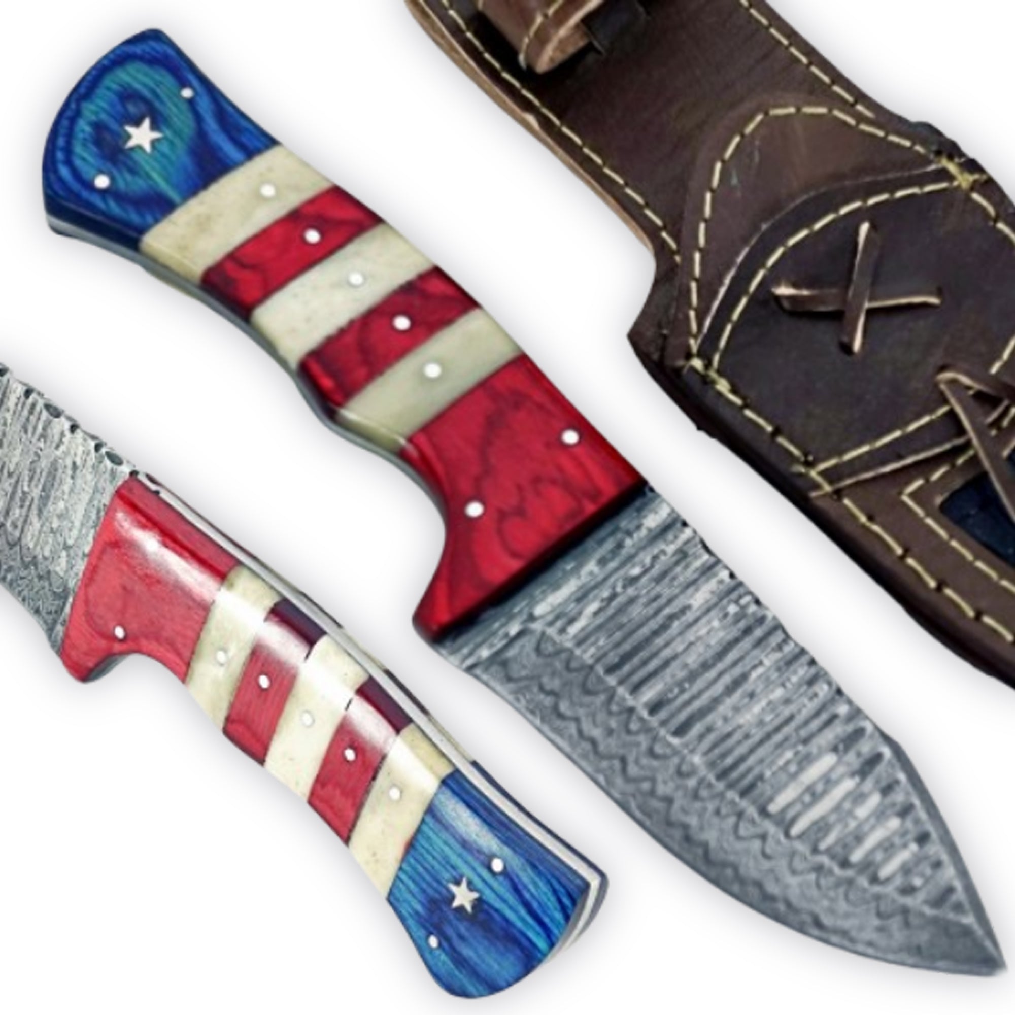 Damascus Hunting Knife – Durable Fixed Blade Tactical Knife