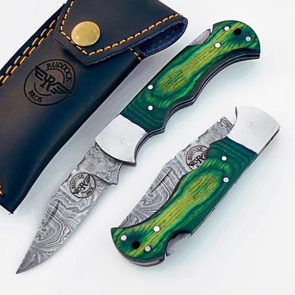 Sharp Damascus Steel Knife – Tactical Folding Utility Blade