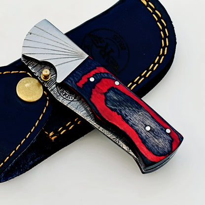 Knight Folding Knife Damascus – Premium Sharp EDC Pocket Blade