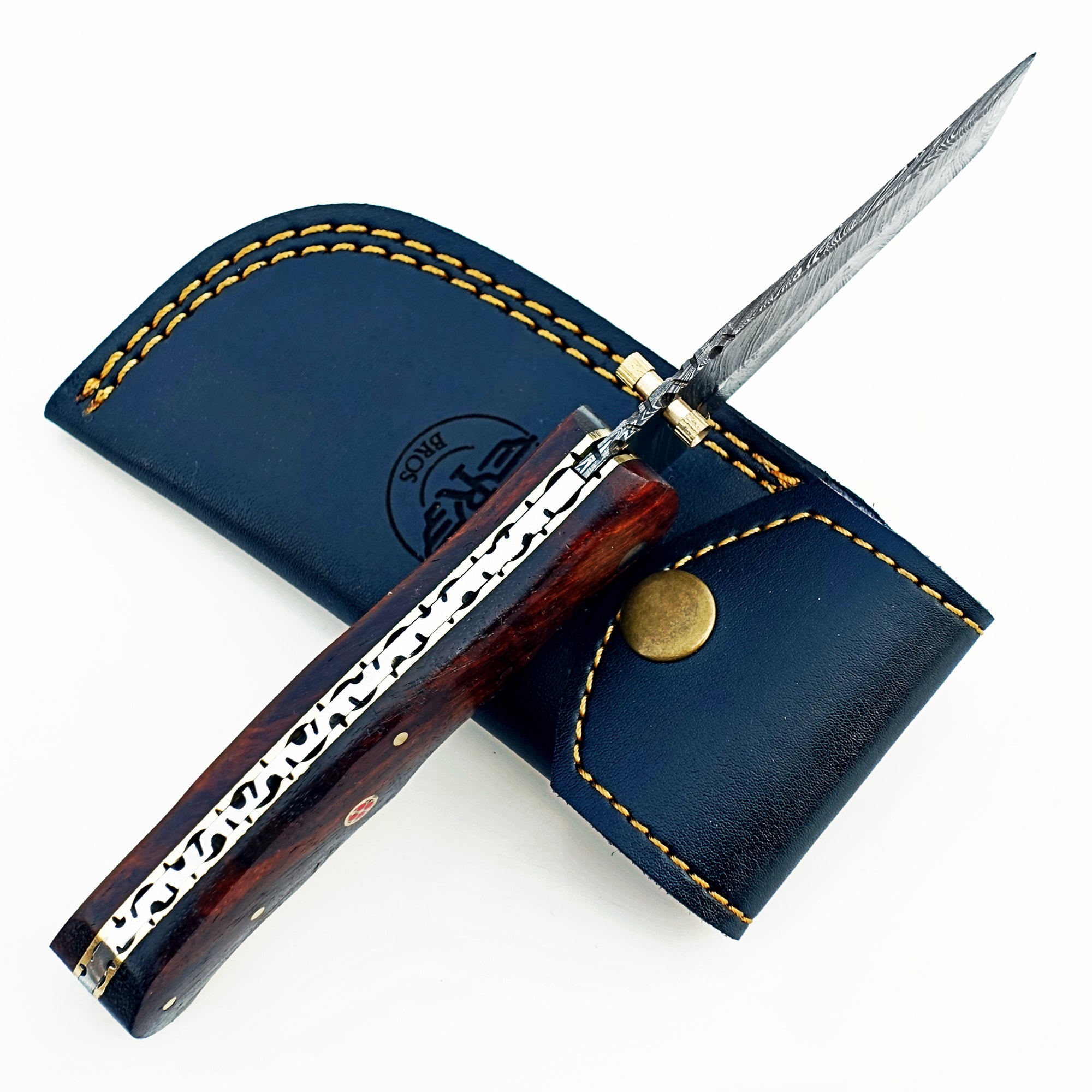 Damascus Steel Folding Knife – Ergonomic Grip & Strong BuildDamascus Steel Folding Knife – Ergonomic Grip & Strong Build
