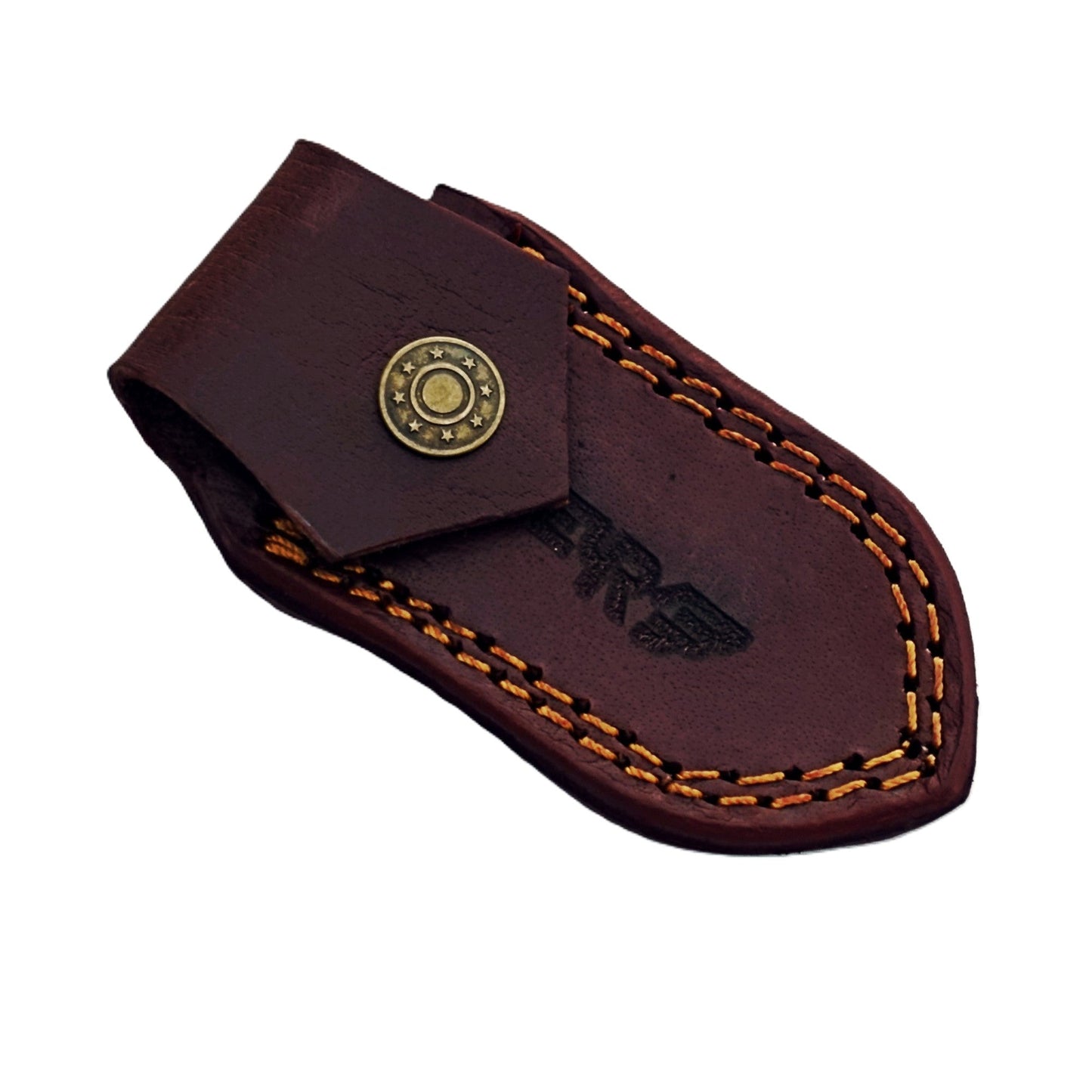 Ruddock Bros leather sheath with Flying R logo with wings logo