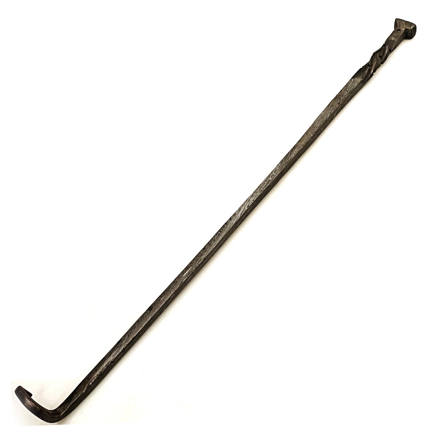 Damascus Steel pigtail meat flipper by Ruddock Bros El Paso Texas Ruddock Shirts 