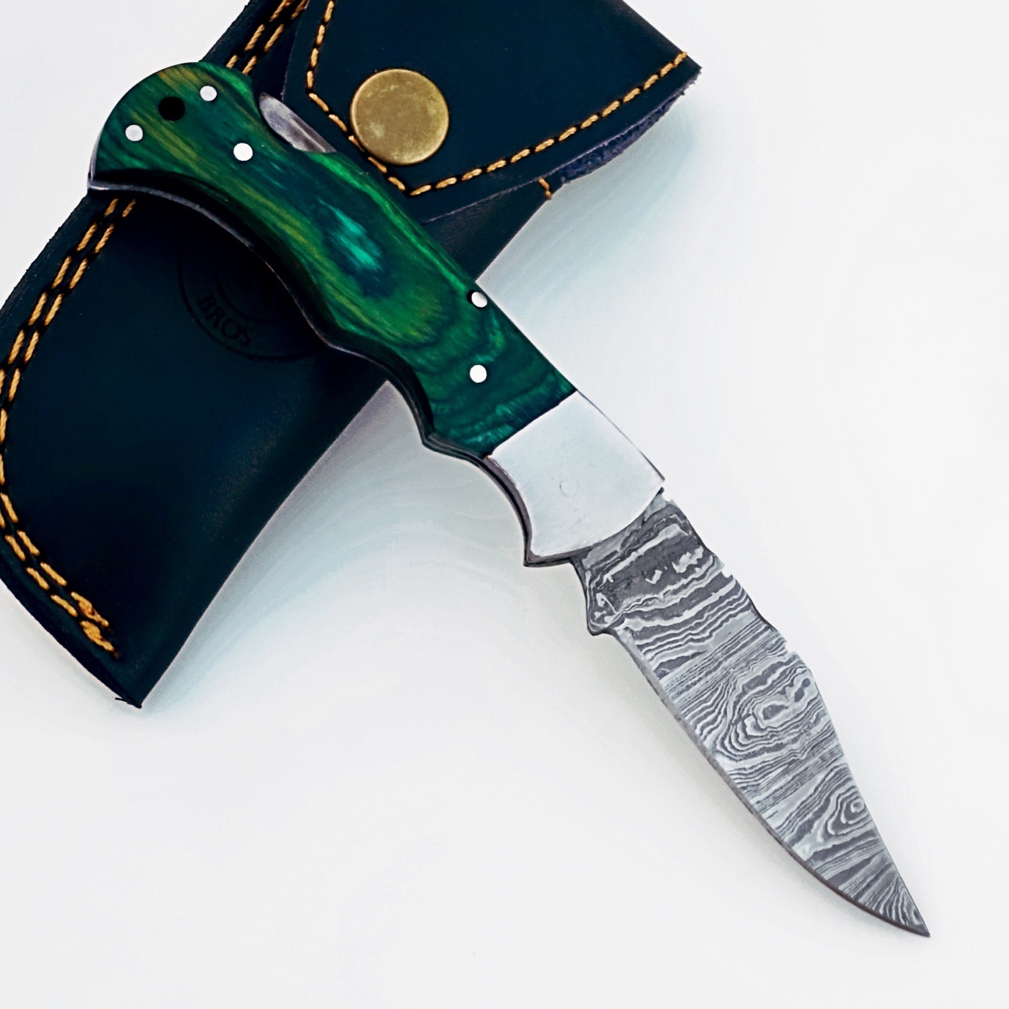 Sharp Damascus Steel Knife – Tactical Folding Utility Blade