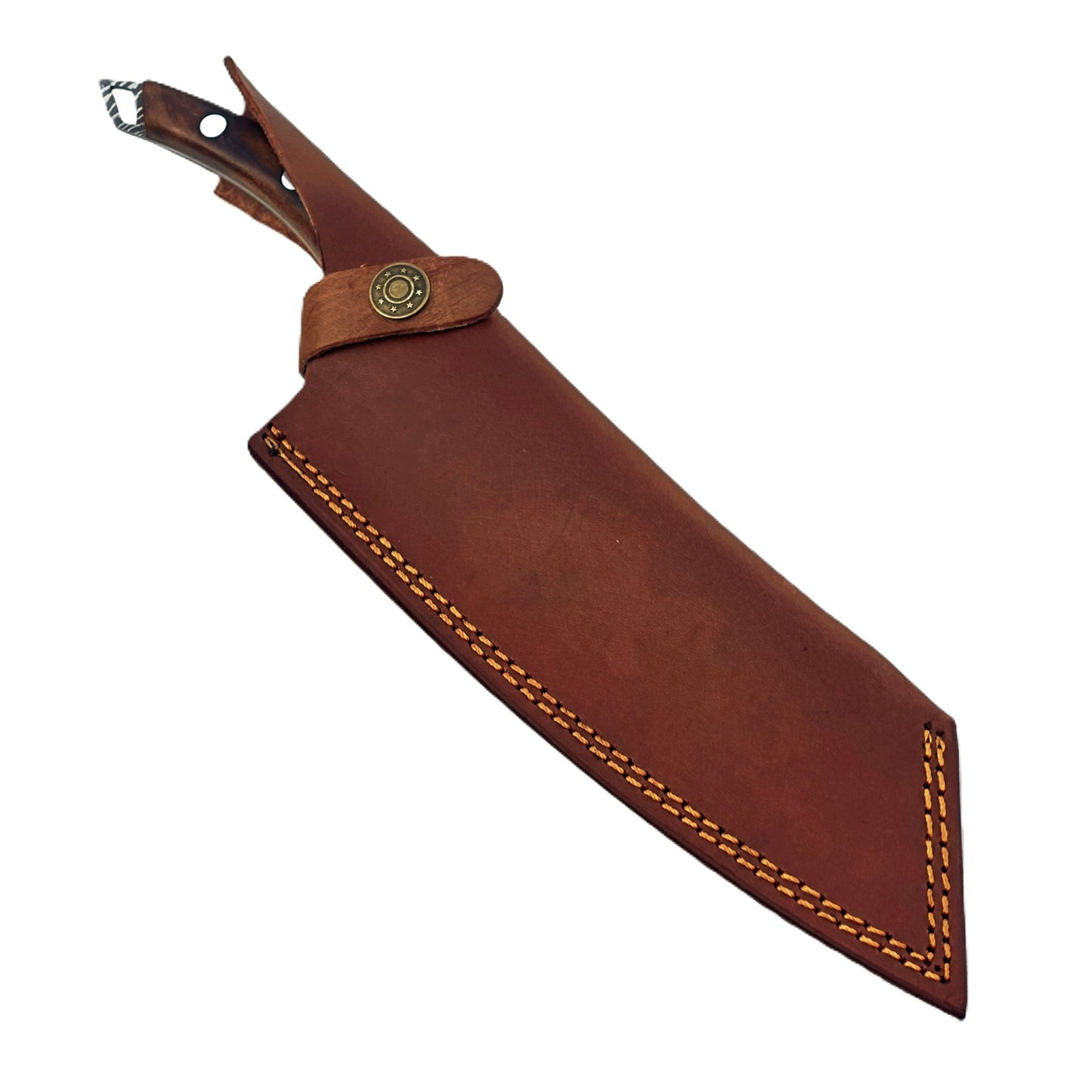 Rosewood Cleaver - Damascus Steel