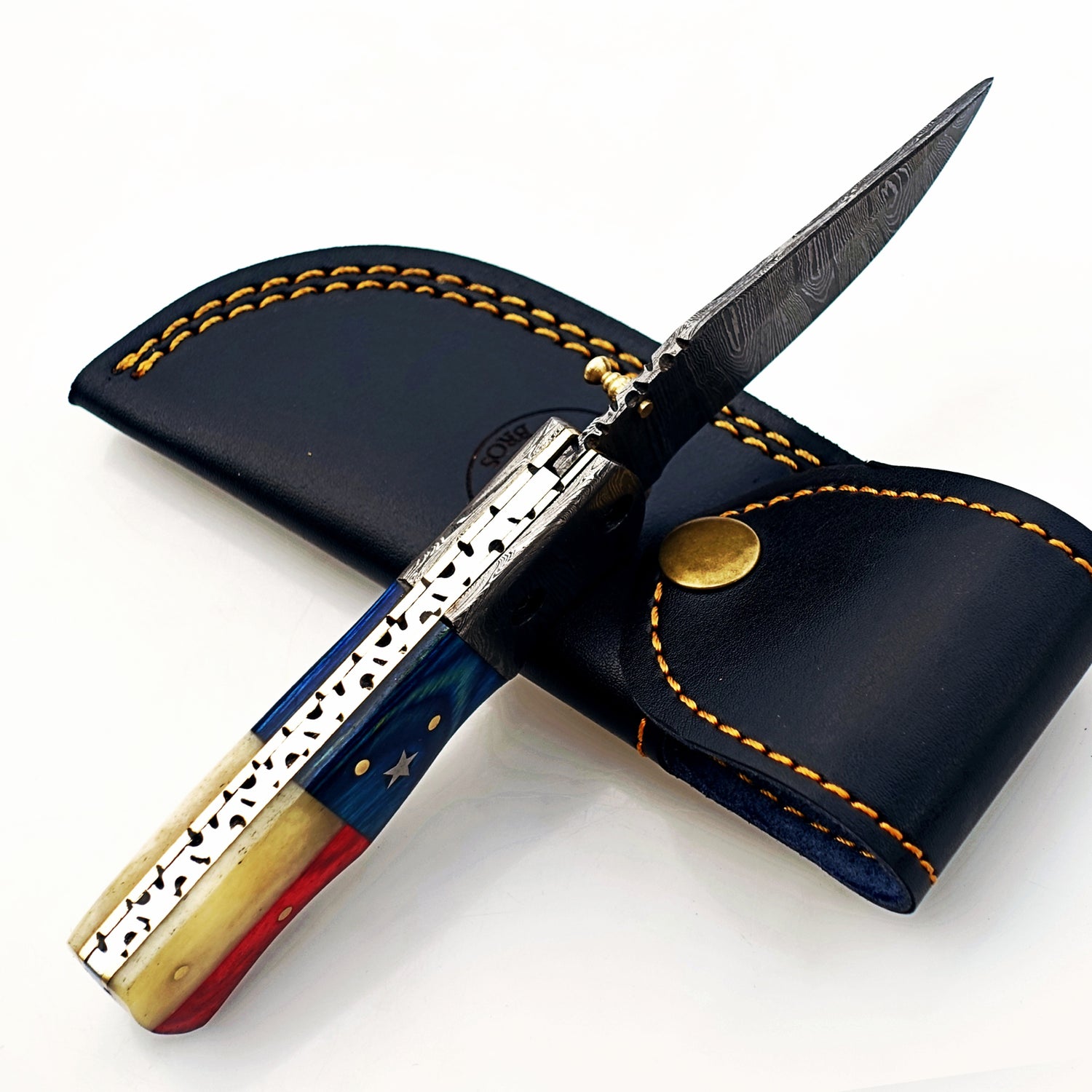EDC Folding Knife Damascus – Premium Sharp Pocket Blade