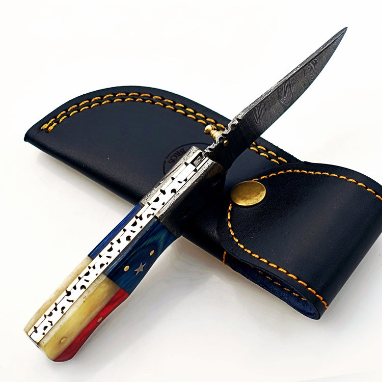 EDC Folding Knife Damascus – Premium Sharp Pocket Blade