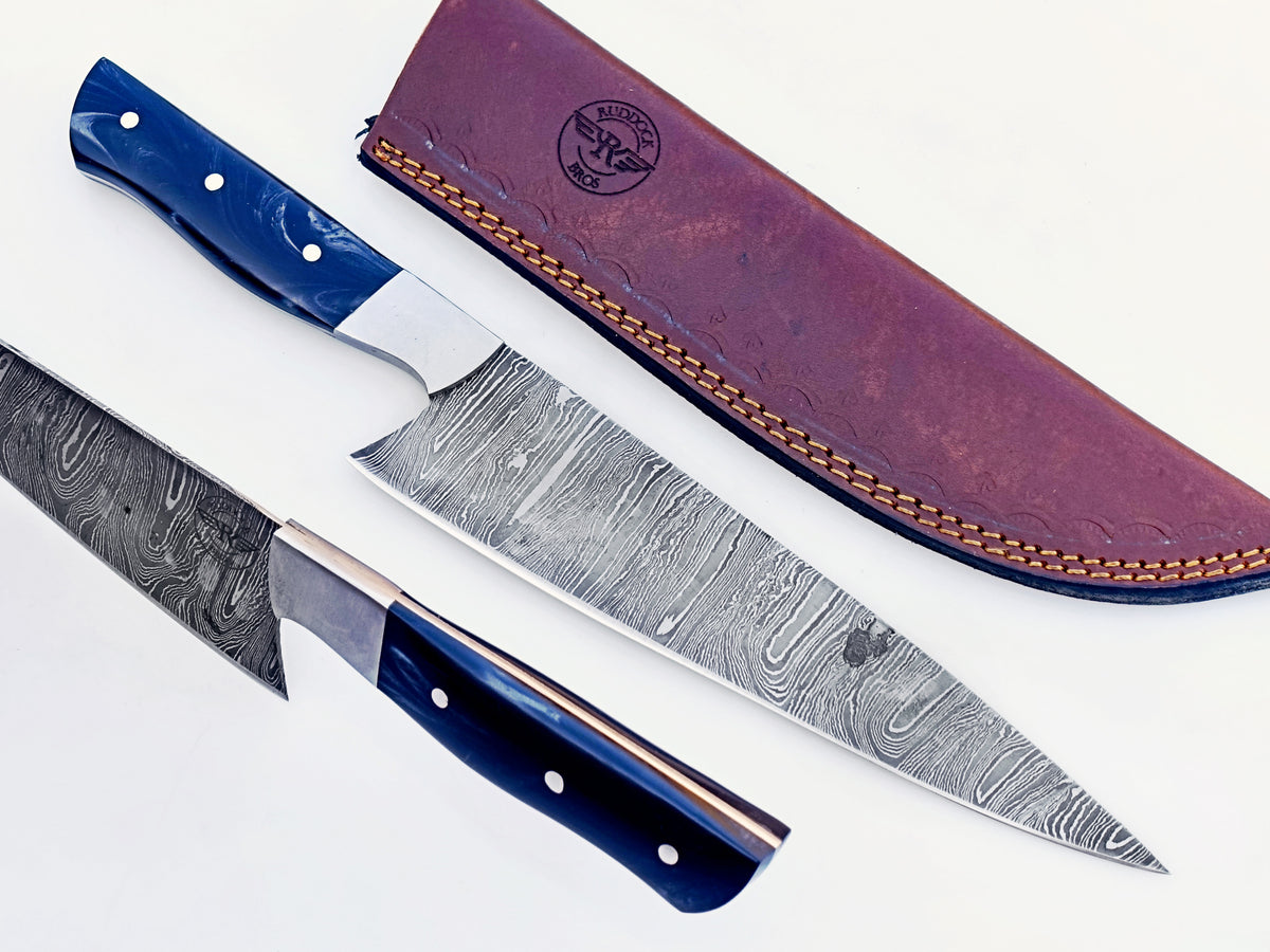 Black swirl resin - Damascus Steel - 12"