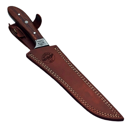 Walnut Fillet Knife - 7" Blade - Damascus Steel