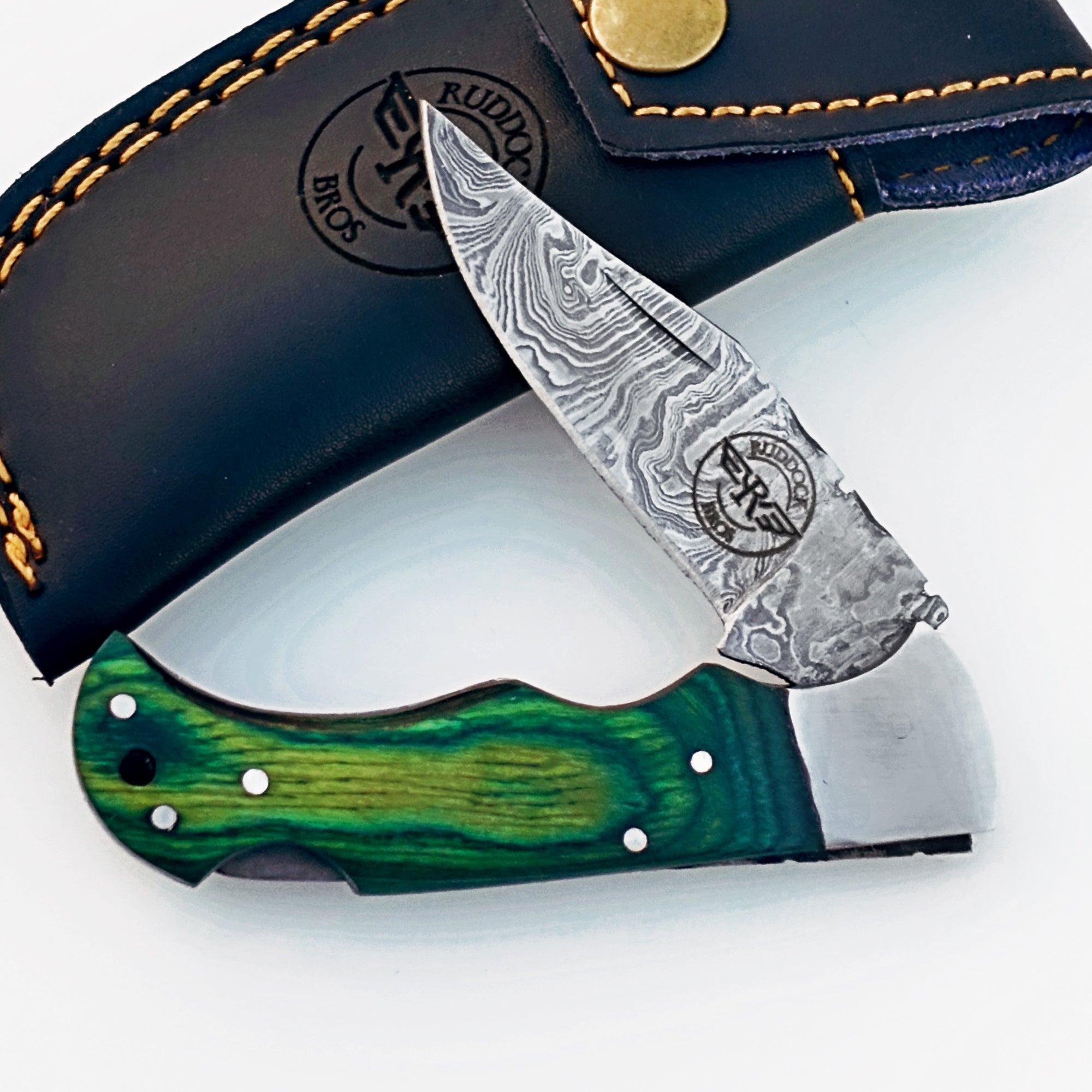 Sharp Damascus Steel Knife – Tactical Folding Utility Blade
