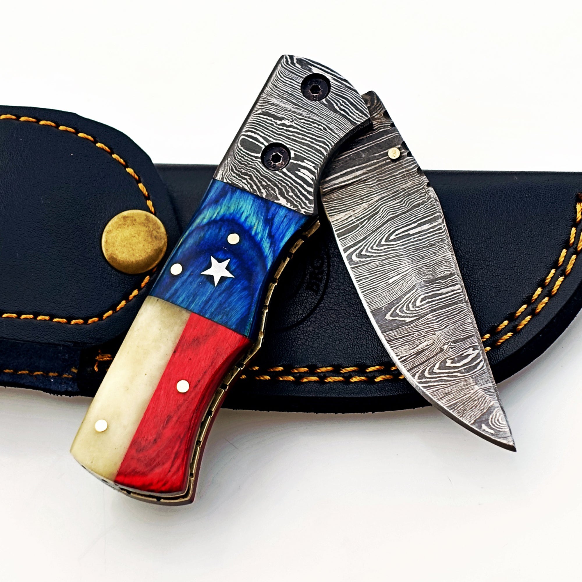 EDC Folding Knife Damascus – Premium Sharp Pocket Blade