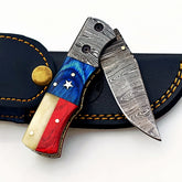 EDC Folding Knife Damascus – Premium Sharp Pocket Blade