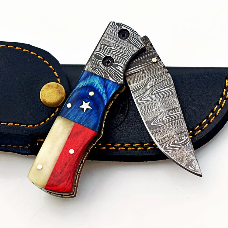 EDC Folding Knife Damascus – Premium Sharp Pocket Blade