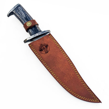 Privateer Survival Hunting Knife - Fixed Blade - Damascus Steel - 12"