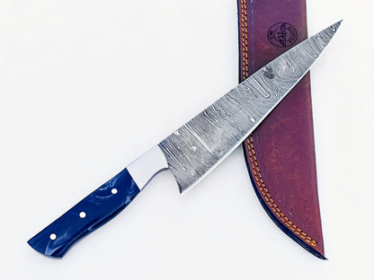 Black swirl resin - Damascus Steel - 12"