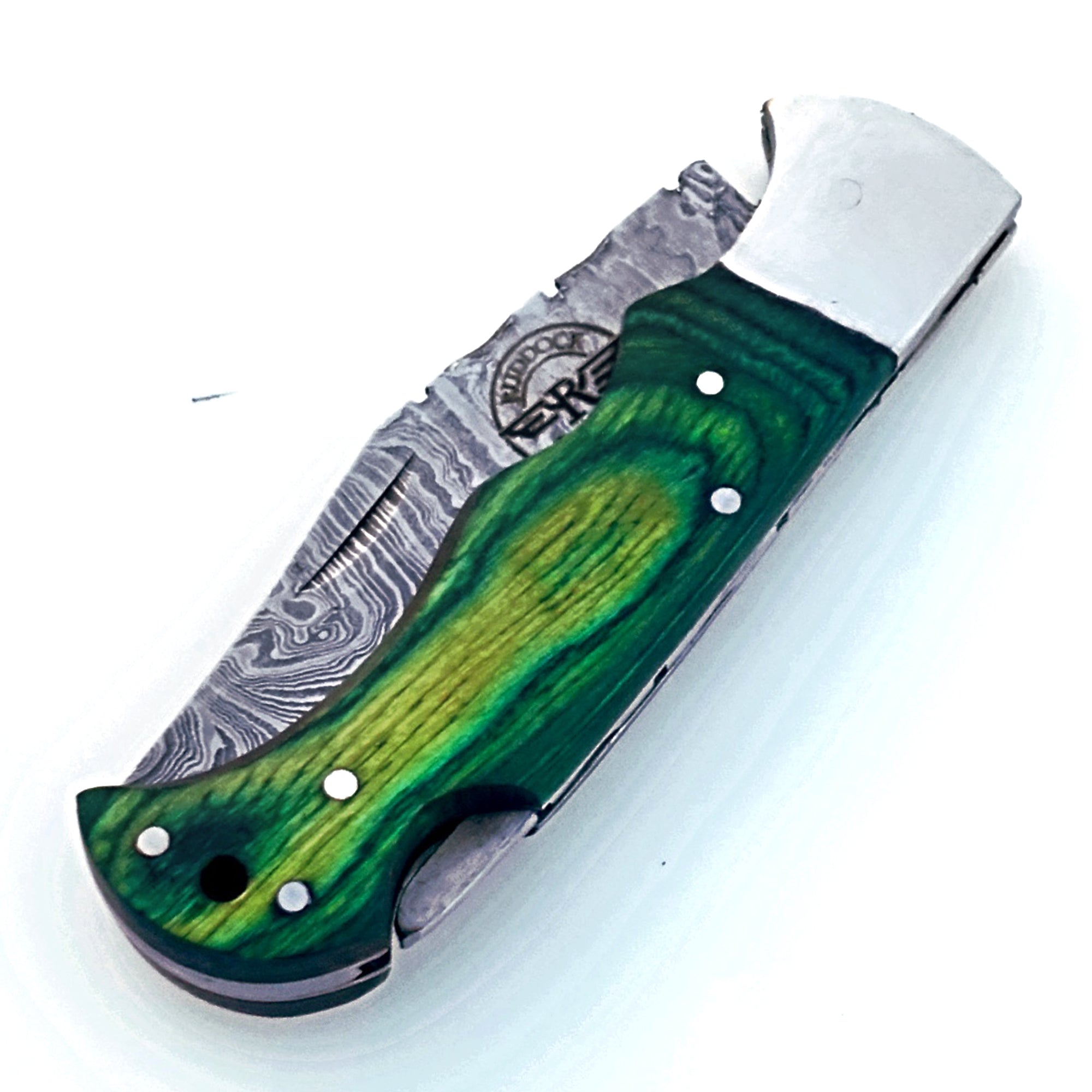 Sharp Damascus Steel Knife – Tactical Folding Utility Blade
