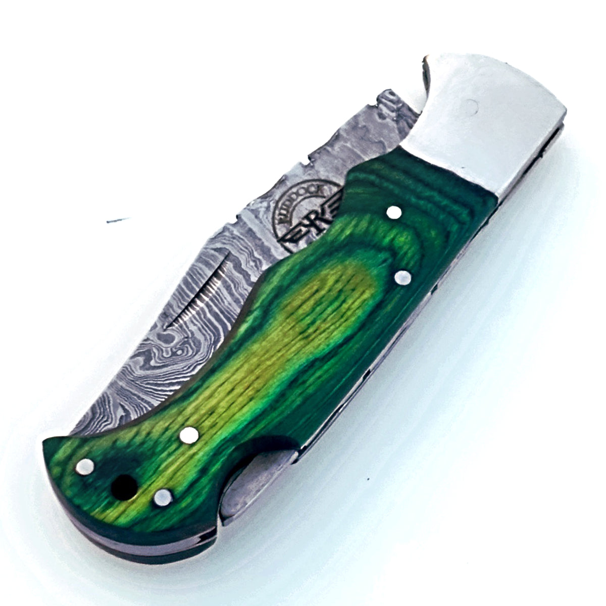 Sharp Damascus Steel Knife – Tactical Folding Utility Blade