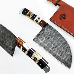 Balboa Serbian Cleaver - Damascus Steel