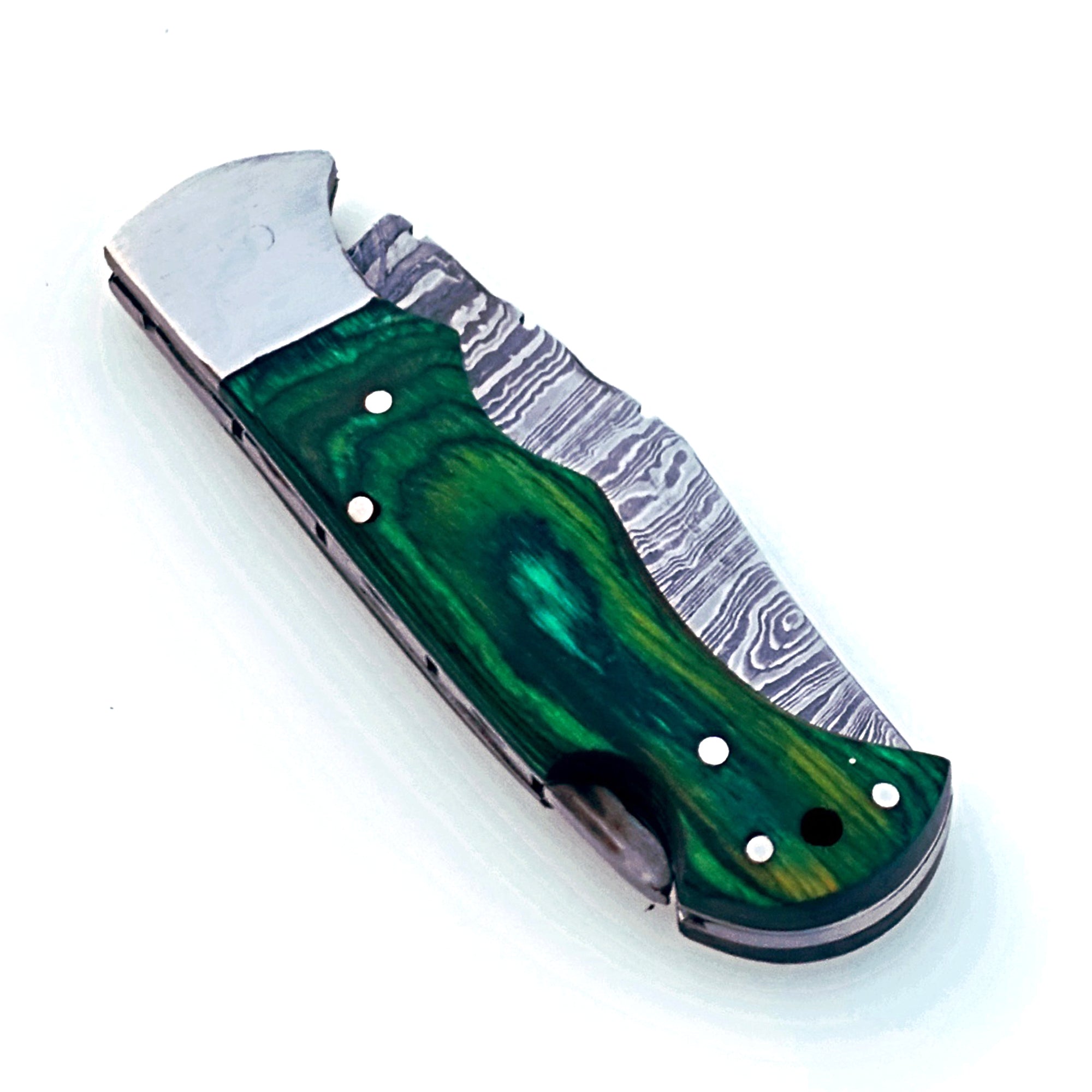 Sharp Damascus Steel Knife – Tactical Folding Utility Blade