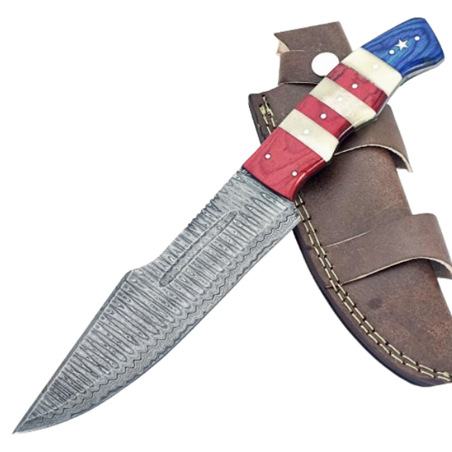 Patriot Large Fixed Blade - Damascus Steel