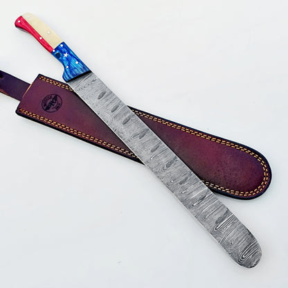 Lone Star Brisket Knife - Damascus Steel - 17" Overall Length