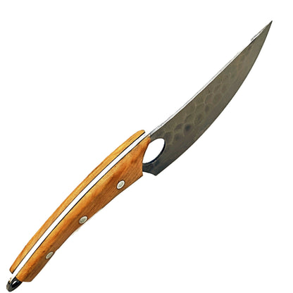 Olive Hardwood Paring Knife - Fixed Blade - Stainless Steel