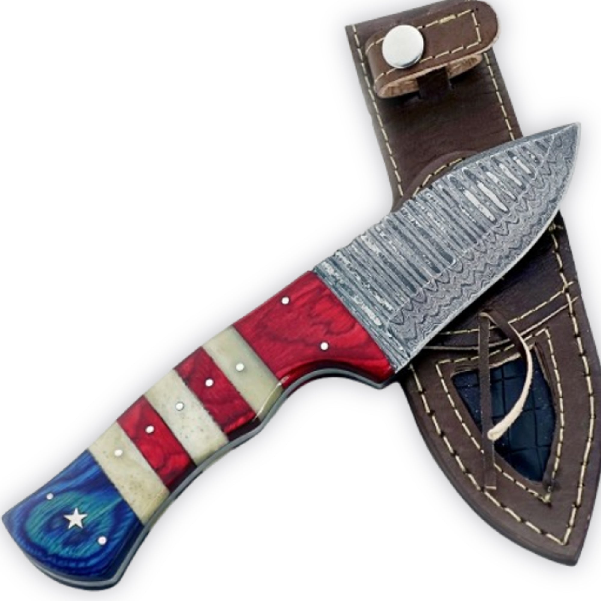 Damascus Hunting Knife – Durable Fixed Blade Tactical Knife