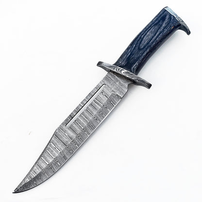 Privateer Survival Hunting Knife - Fixed Blade - Damascus Steel - 12"