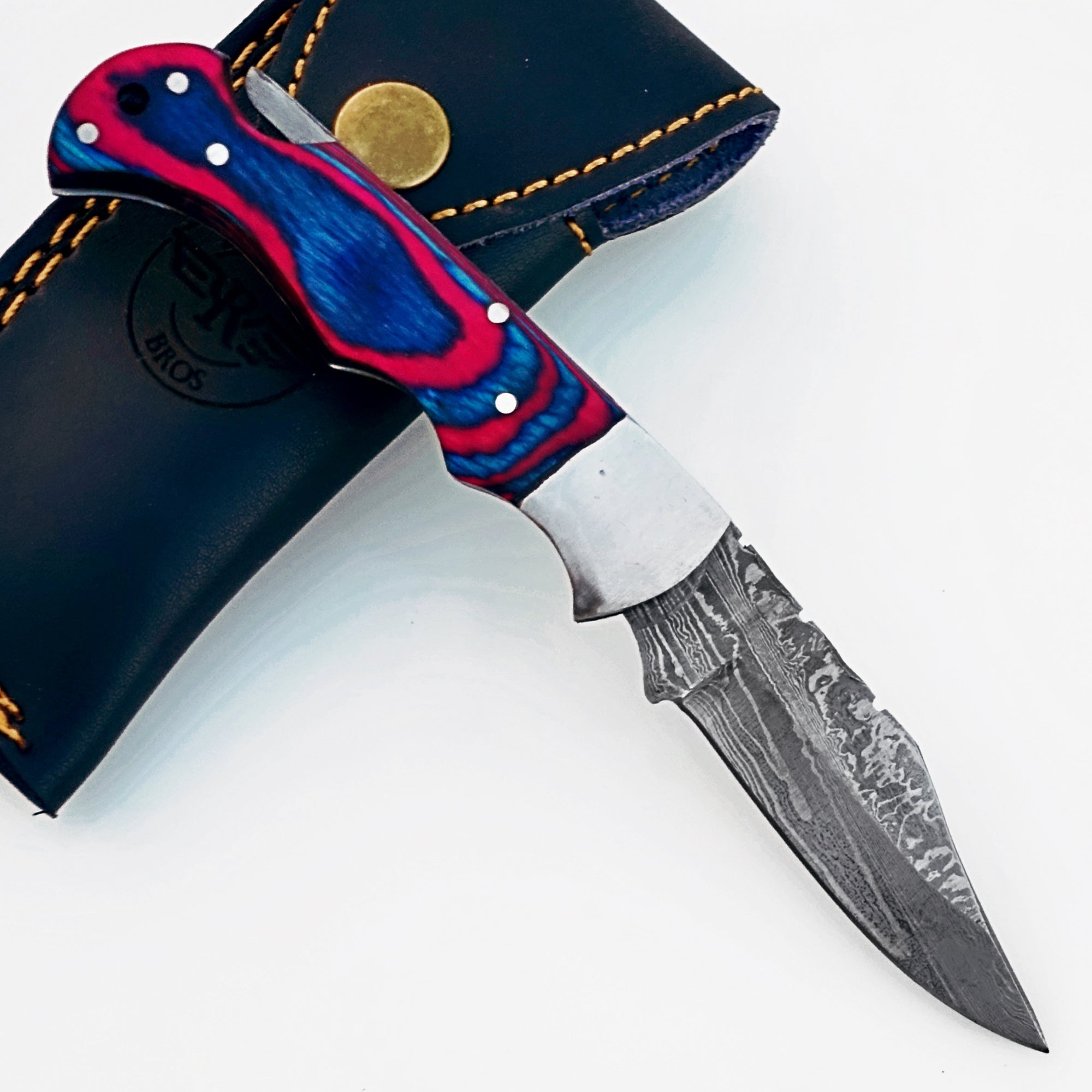 Folding Pocket Knife Damascus – Premium Sharp Steel Blade