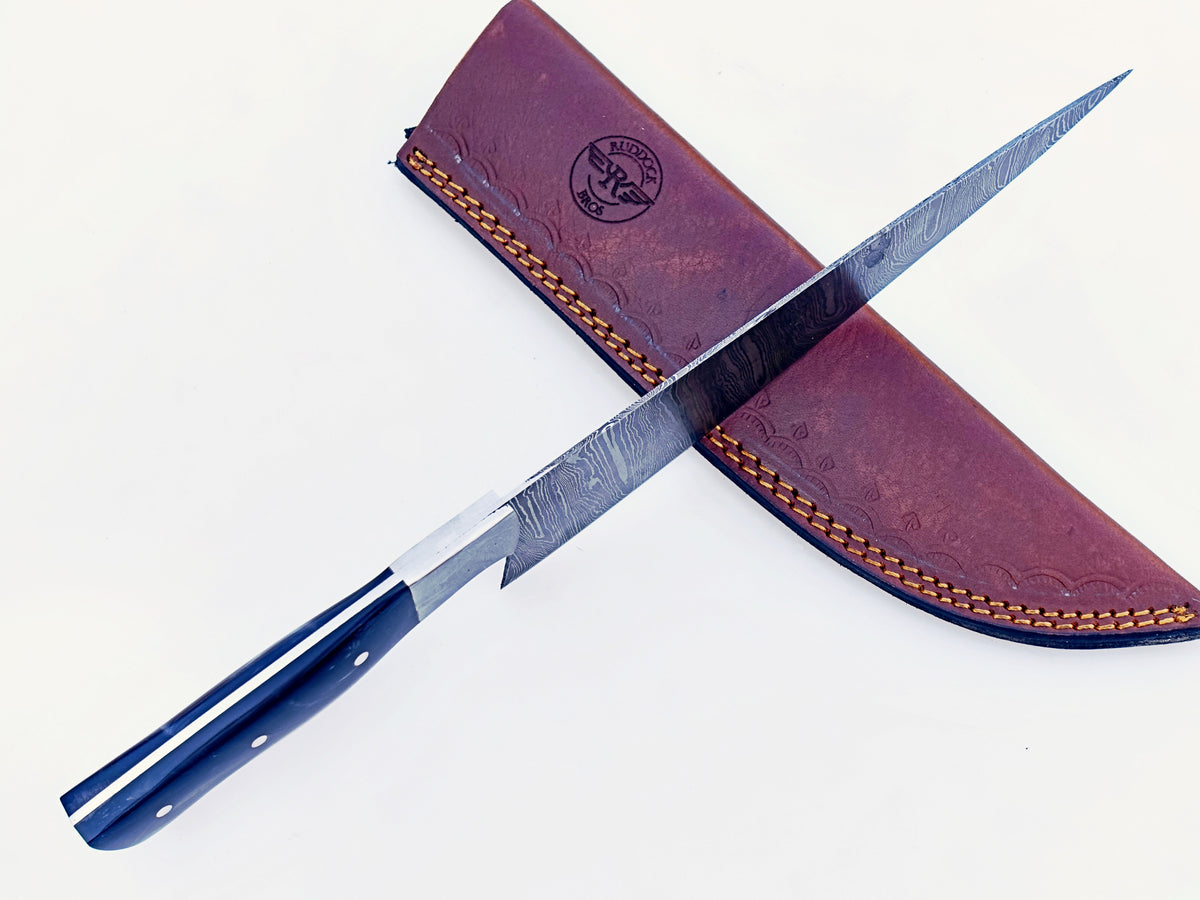 Black swirl resin - Damascus Steel - 12"