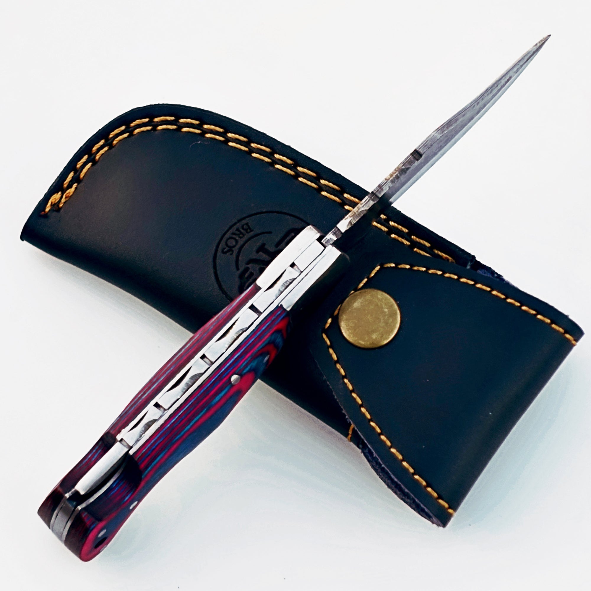 Folding Pocket Knife Damascus – Premium Sharp Steel Blade