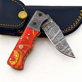 Sharp Damascus Steel Knife – Ultra-Edge EDC Pocket Knife