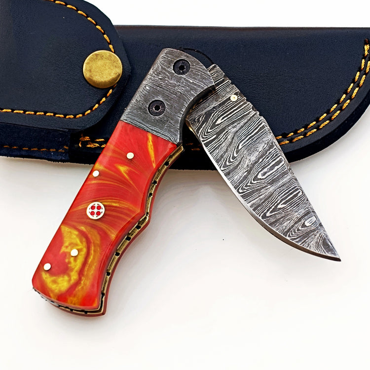 Sharp Damascus Steel Knife – Ultra-Edge EDC Pocket Knife