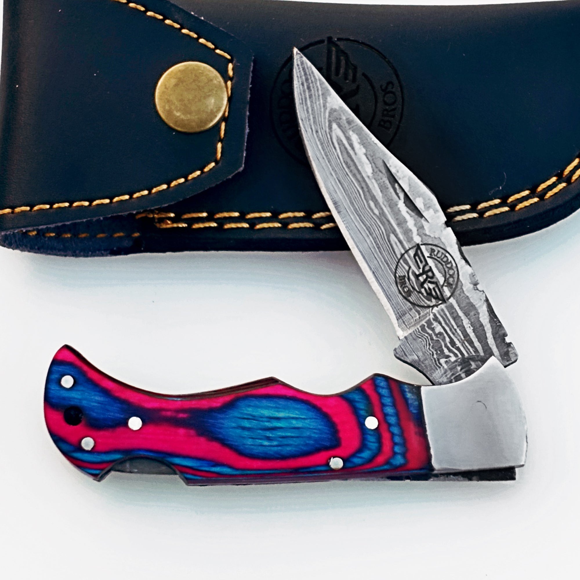 Folding Pocket Knife Damascus – Premium Sharp Steel Blade