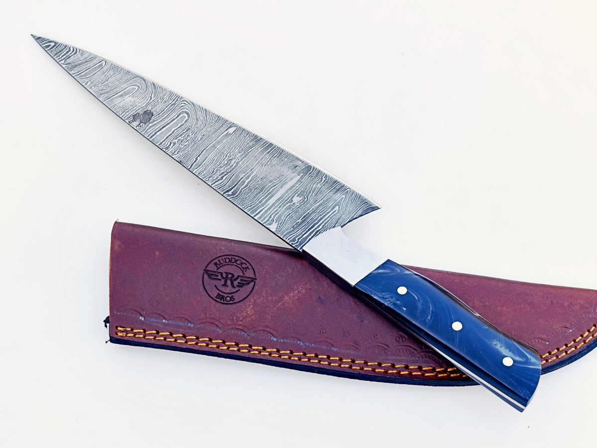Black swirl resin - Damascus Steel - 12"