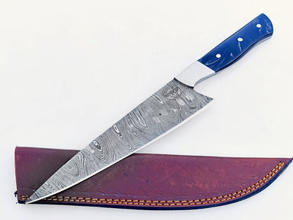 Black swirl resin - Damascus Steel - 12"