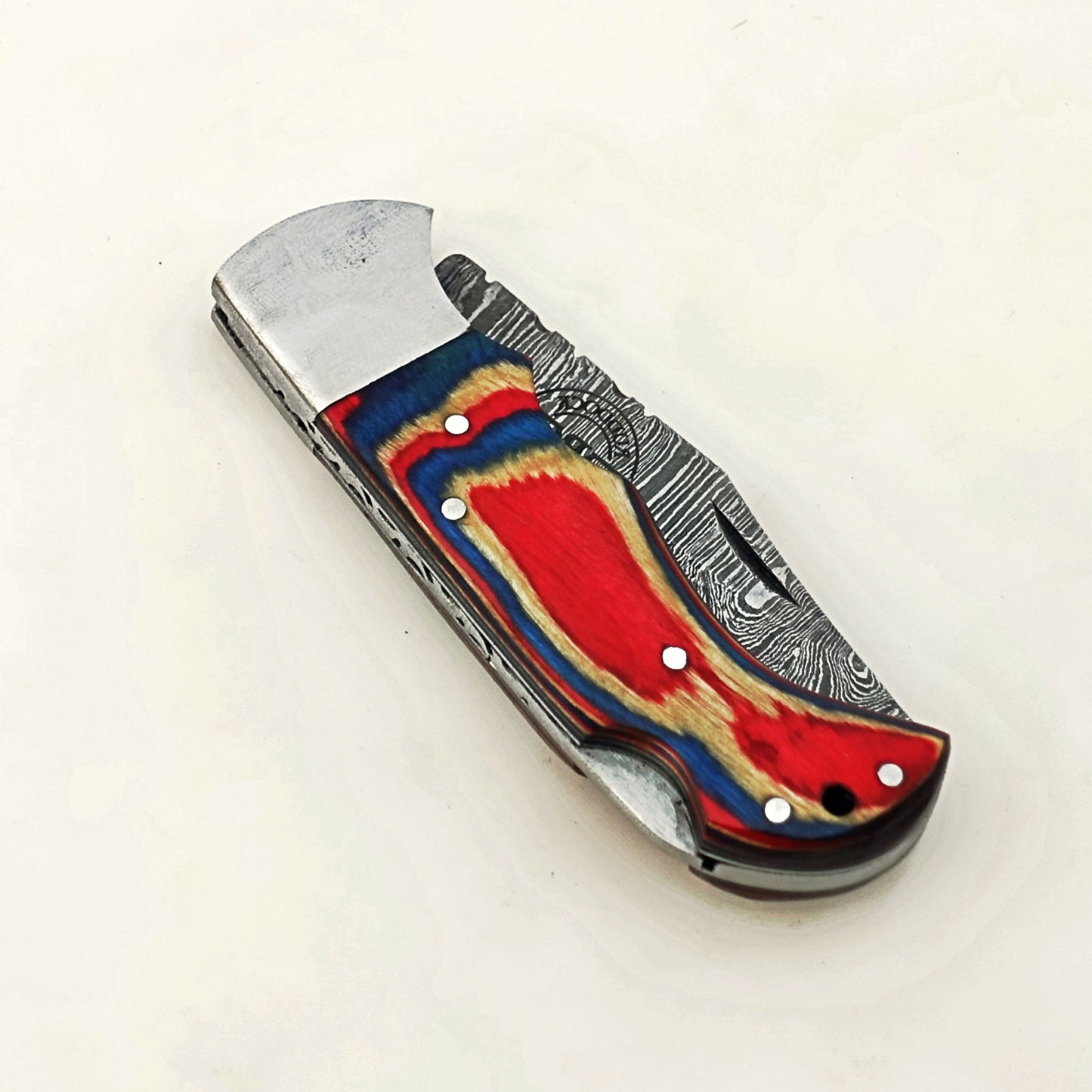 Subtle Patriot Folding Knife - Damascus Steel