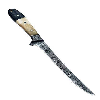 Blackwood Fillet Knife - 7" Blade - Damascus Steel