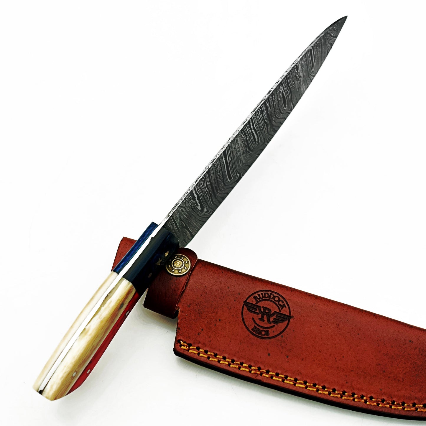 Lone Star Chef Knife - Damascus Steel - 12"